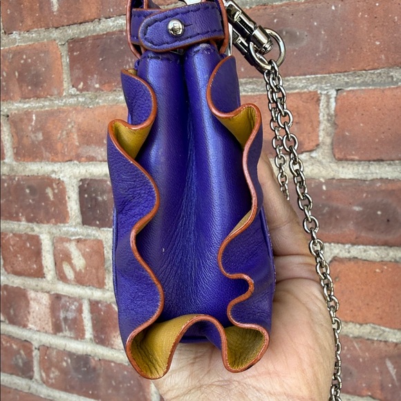 Fendi Mini Top-Handle Bag in Vivid Purple with Tan Accents - Picture 2 of 9